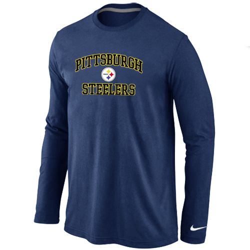 Nike Pittsburgh Steelers Heart & Soul Long Sleeve NFL T-Shirt - Dark Blue